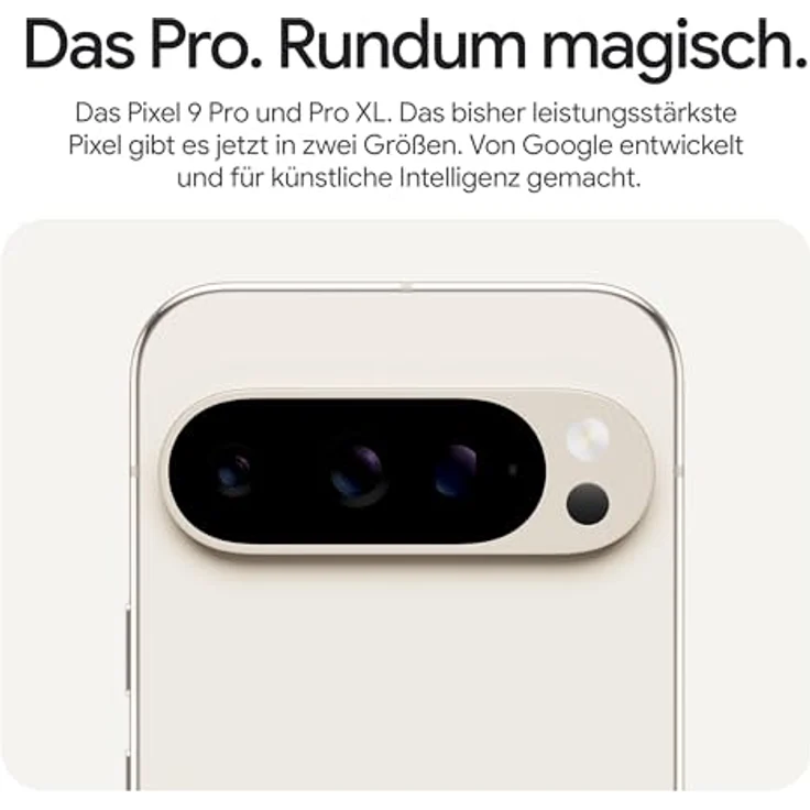 Google Pixel 9 Pro – Android-Smartphone mit Dreifach-Rückkamerasystem, 24 Stunden Akkulaufzeit und 6,3 Zoll Super Actua-Display – Porcelain, 256GB – Bild 5