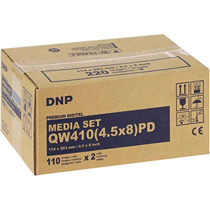 DNP, Kopierpapier, QW 410 Media Kit 11x20 cm PD 2x 110 Blatt (220 x) – Bild 2