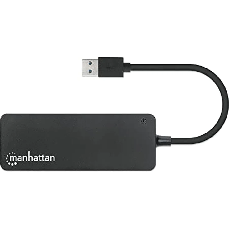 Manhattan 7-Port USB Hub A-Stecker A-Buchse 5Gbit/s schwarz – Bild 1
