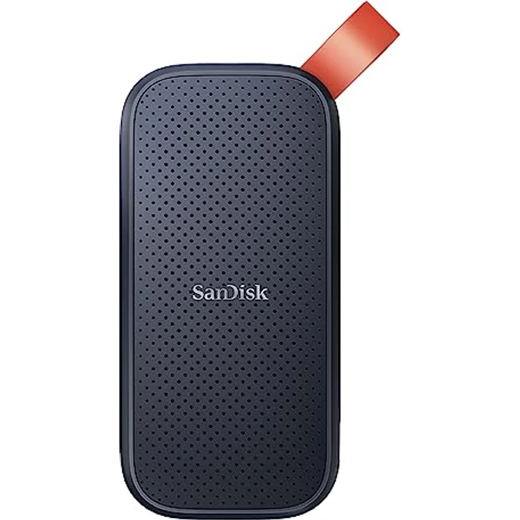 SanDisk Portable SSD 1 TB (externe Festplatte mit SSD Technologie 2,5 Zoll, 800 MB/s Übertragungsraten, robustes Laufwerk, robuste Befestigungsschlaufe aus strapazierfähigem Gummi) grau – Bild 1