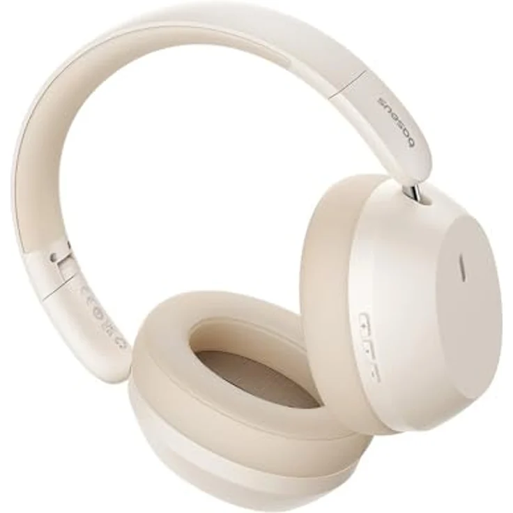 Baseus Bass 35 Max, Kopfhörer kabelgebunden & kabellos, Bluetooth V5.3, 50 Stunden Akkulaufzeit, Beige – Bild 3