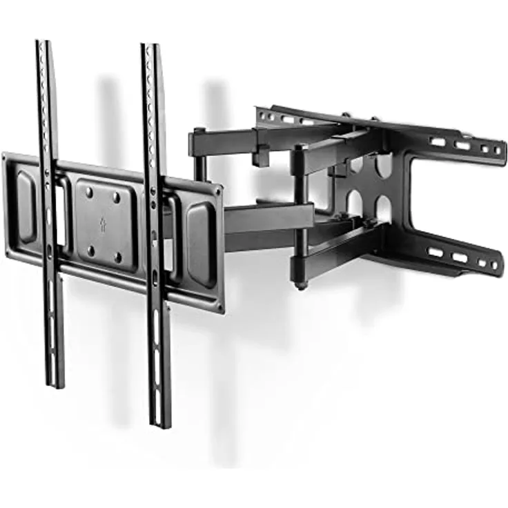 Xantron® ECO-DFM400 TV Wandhalterung Schwenkbar Neigbar Drehbar / 32-75 Zoll, flach mit Doppel Schwenkarm, geringer Wandabstand - inkl. Montagematerial