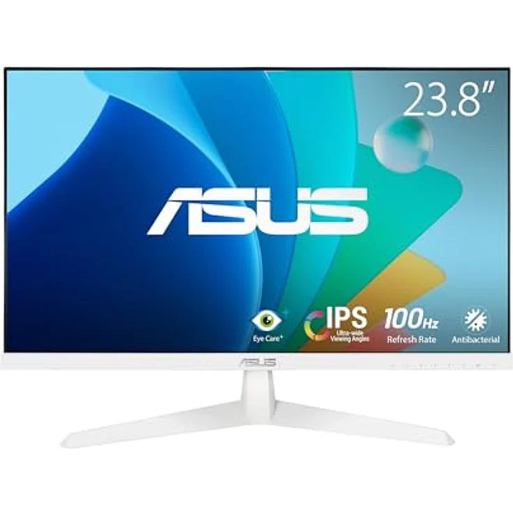 ASUS Eye Care VY249HF-W - 24 Zoll Full HD Monitor - 100 Hz, 1ms MPRT, AdaptiveSync - IPS Panel, Weiß – Bild 1