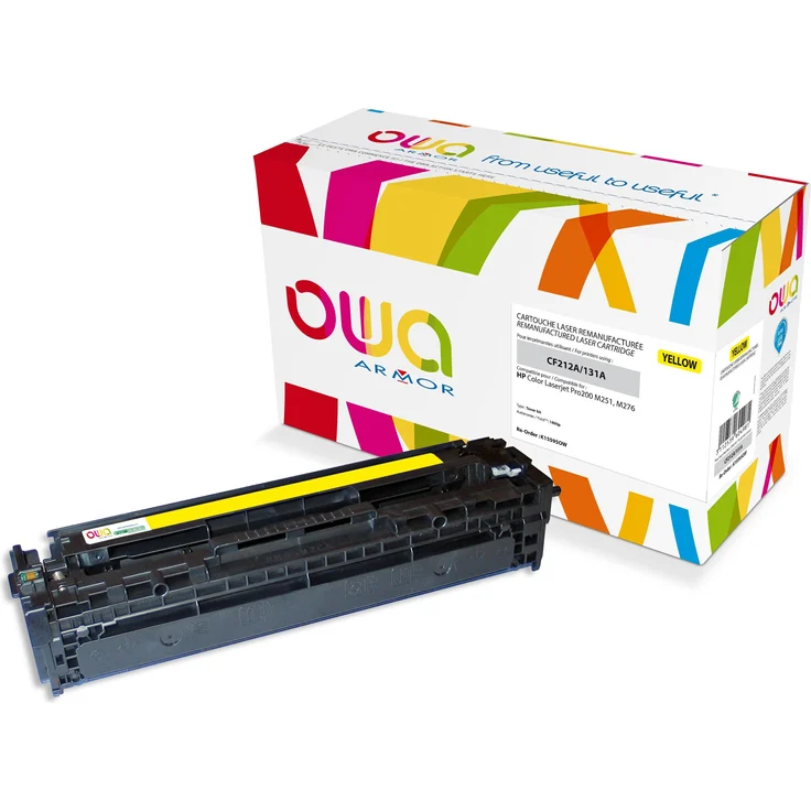 Armor OWA K15595OW (Y), wiederaufbereiteter Toner mit reduziertem ökologischen Fußabdruck, gelb
