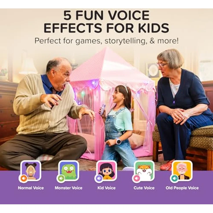 myFirst Voice 2, Tragbares interaktives Mikrofon & Wireless-Lautsprecher mit Bluetooth, Lila, Stimmwechselfunktion und Hallkontrolle – Bild 3