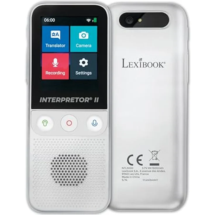 Lexibook, Taschenrechner, Interpretor 2 Sofortiger Sprachübersetzer mit künstlicher Intelligenz 137 Sprachen mit Kamera – Bild 2