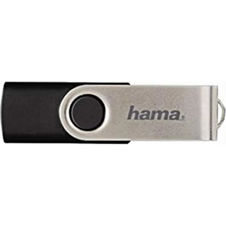 Hama 64 GB USB-Stick USB 2.0 Datenstick (10 MB-s Datentransfer, mit Öse zur Befestigung am Schlüsselring, Speicherstick, Memory Stick aus Metall, geeignet für Windows-MacBook) silber – Bild 4