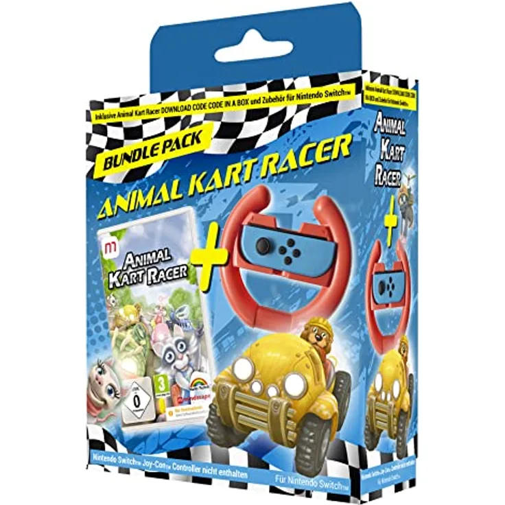 Animal Kart Racing Wheel Bundle (Switch)