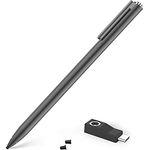 Adonit Dash 4 Stylus Eingabestift für iOS/Android [iPad/Android Tablet Stift, Extra Lange Akkulaufzeit, Palm Rejection, Austauschbare dünne Spitze, Kein Bluetooth erforderlich] Graphit schwarz