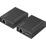 Digitus HDMI KVM Extender Set, 4K/30Hz, verlustfreie Signalübertragung bis 40m, Schwarz