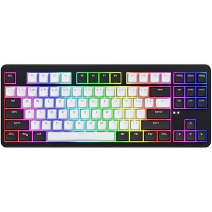 Hator Rockfall 3 TKL Wireless, Gaming-Tastatur mit mechanischen Switches, RGB-LED-Hintergrundbeleuchtung, Schwarz