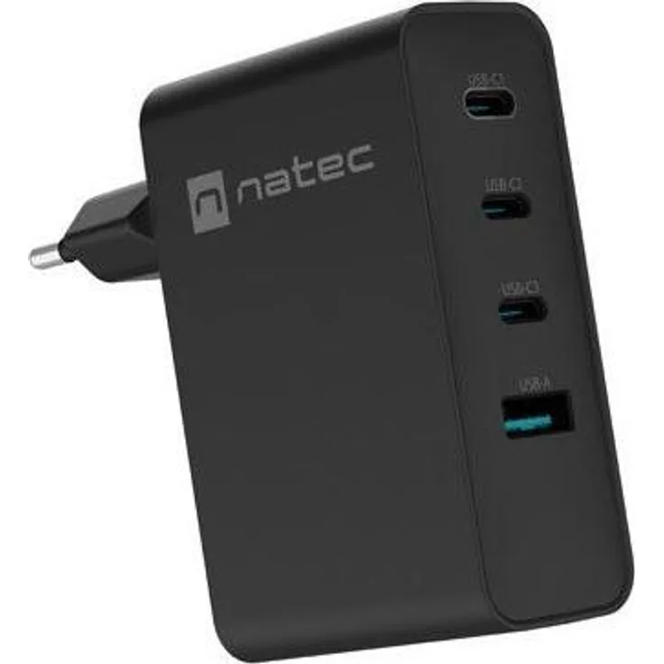 Genesis NUC-2234, USB Ladegerät mit 100 W, Power Delivery 3.0, Quick Charge 3.0, 3x USB-C, 1x USB-A, Schwarz