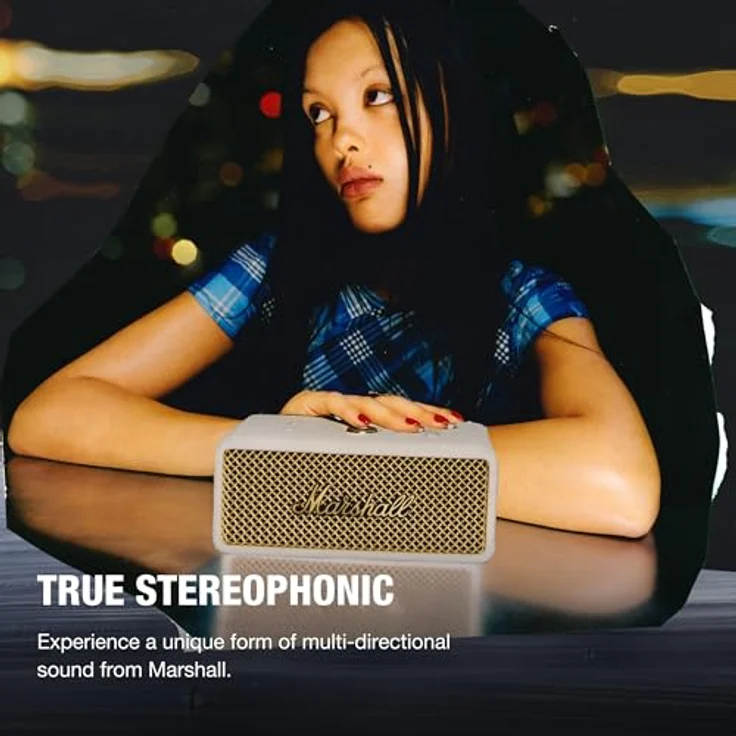 Marshall Emberton III Tragbarer Stereo-Lautsprecher Cremefarben 20 W, 360°-Sound, bis zu 32 Stunden Akkulaufzeit, IP67 wasser- und staubfest – Bild 3