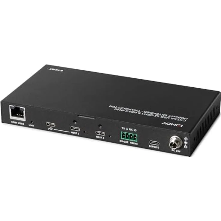 LINDY 100m Cat.6A 2 Host USB 3.2 Gen 1 & HDMI 4K60 HDBaseT, Netzwerkadapter mit 480 Mbit/s Datenrate, robustes Metallgehäuse, zertifiziert nach CE, UKCA, FCC, RoHS, REACH – Bild 3