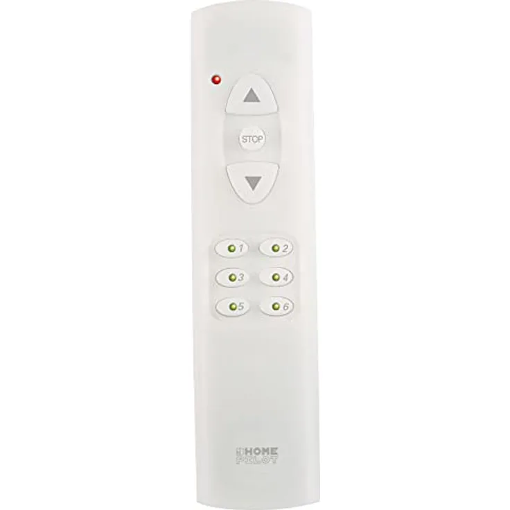 HOMEPILOT - Fernbedienung smart 6 Gruppen | Fernbedienung für die einfache Steuerung von bis zu 48 Smart Home Geräten in 6 Gruppen. Geeignet als Lichtschalter, Heizungs- oder Rolladensteuerung.