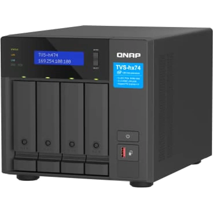 Qnap TVS-h474-PT-8G | Intel Pentium Gold Prozessor, 8 GB RAM, PCIe Gen 4, Schwarz – Bild 4