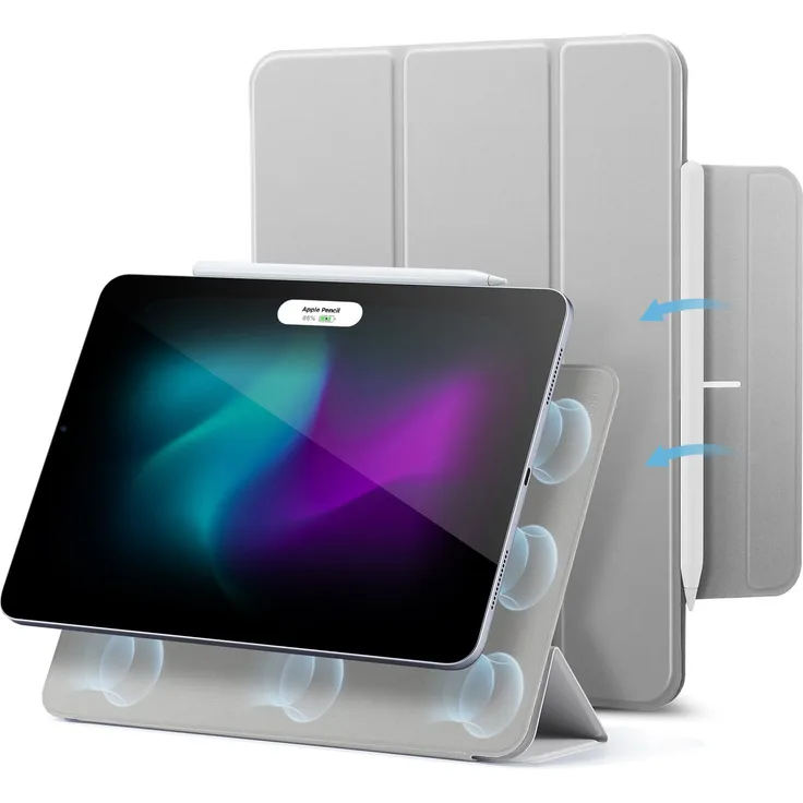 ESR Tablet-Hülle Rebound Magnetic Case für iPad Pro 13" (2024) 33 cm (13 Zoll), Schwarz, Sleep/Wake-Funktion, schlankes Design