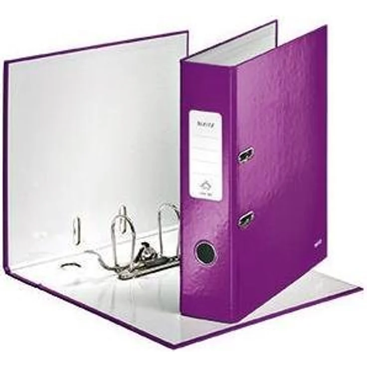 LEITZ Aktenordner WOW Rückenbreite: 80 mm, DIN A4, laminierte Oberfläche, glänzendes Design, 5 Jahre Garantie – Bild 1
