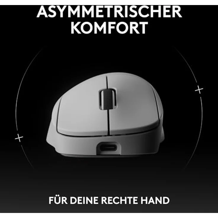 Logitech G PRO X SUPERLIGHT 2 DEX LIGHTSPEED kabellose Gaming-Maus, 60 g leichte Pro-Grade-Maus mit 5 programmierbaren Tasten, 8K Polling, 32K-DPI-Sensor und USB-C-Ladefunktion – Weiß – Bild 2