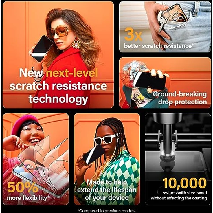 PanzerGlass Displayschutzfolie für Apple iPhone 15 Plus (17 cm / 6,7 Zoll), Sichtschutz, ultraweite Passform, transparent (P2811), kratzfest und stoßfest, 2 Jahre – Bild 4