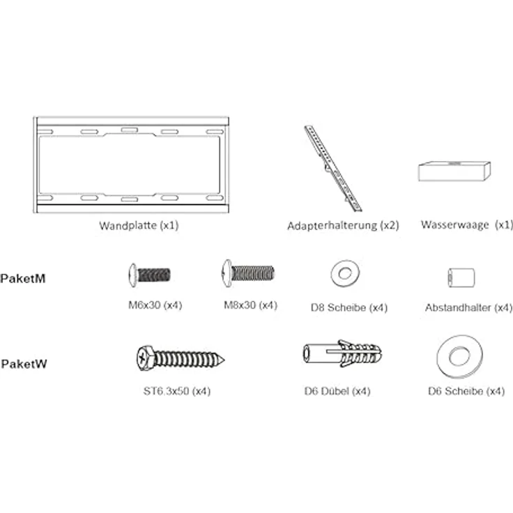 JTC24 TV Wandhalter für Fernseher von 32" bis 55" TV-Wandhalterung, (bis 55 Zoll, TV Wandhalterung 32"-55", fix, VESA max. 400x400) – Bild 3