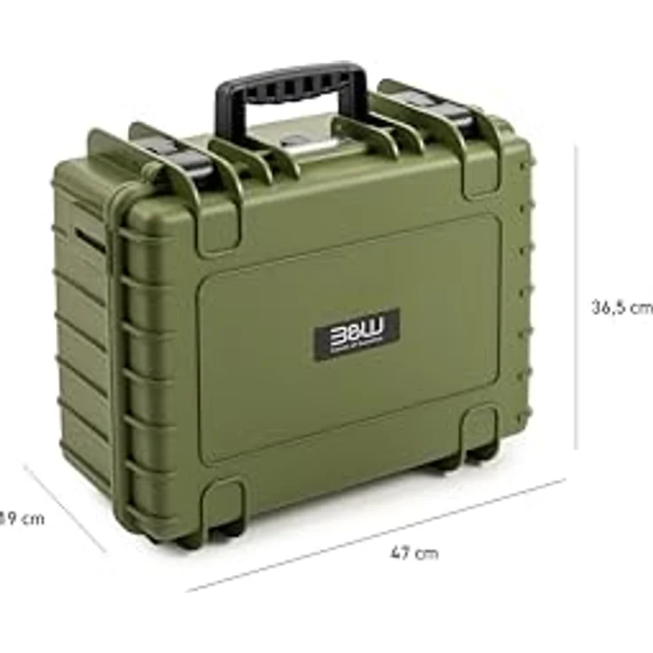 B & W International Transportkoffer für DJI Mavic 4 Pro Fly More Combo, stabil, wasserdicht, temperaturstabil, mit Hartschaumanlage, schwarz/blau – Bild 2