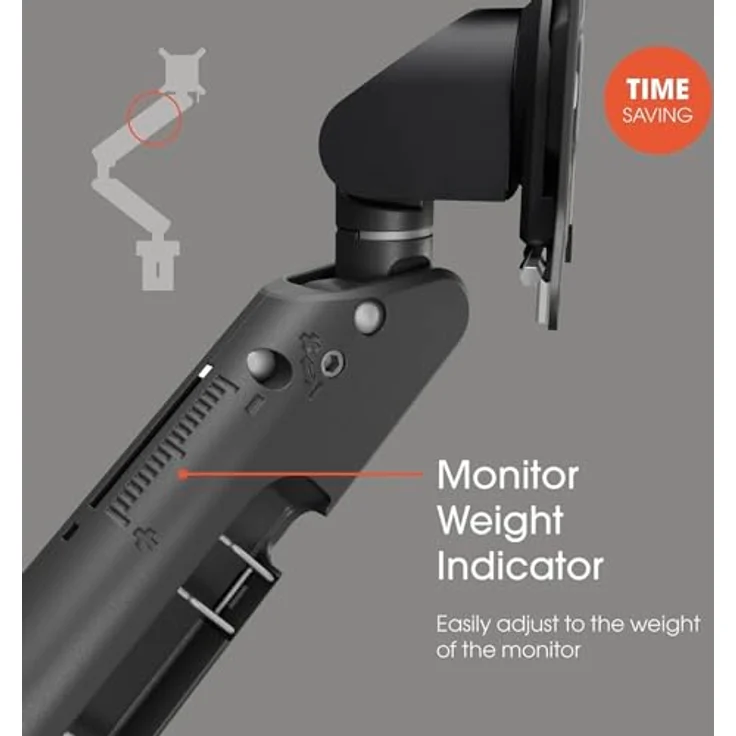 Vogels Pro Motion 4138, Höhenverstellbare Monitorhalterung für 43 Zoll Monitore, Schwarz – Bild 5