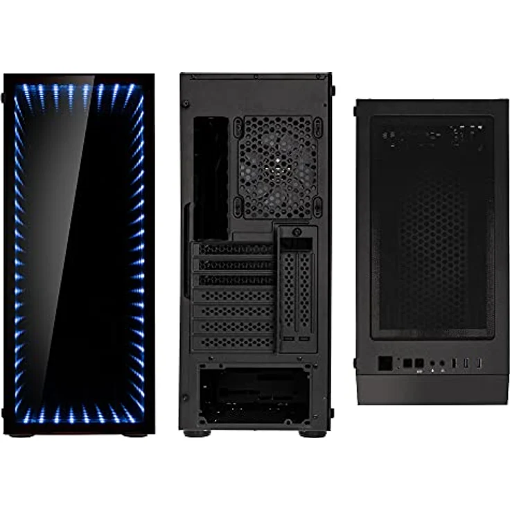 Kolink Void Rift PC Gehäuse Midi Tower Case mit ARGB-beleuchteter Front, Glas mit Vertikaler GPU-Einbau Möglich, Gaming, Tempered Glass for Computer Case ATX – Bild 2