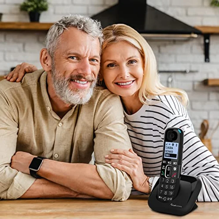 Amplicomms BigTel 1580 Combo EU Schnurgebundenes Seniorentelefon, Freisprechen, für Hörgeräte kompatibel, Wahlwiederholung, schwarz (ATL1423372) – Bild 5