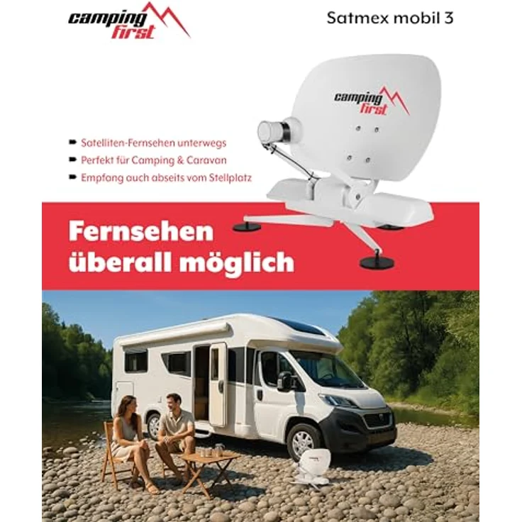 Camping First Satmex mobil 3, vollautomatische mobile Satellitenantenne mit 31dBi Signalverstärkung und Plug-&-Play Funktion – Bild 4