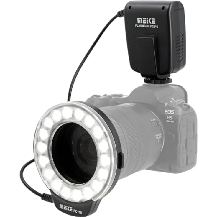 Makro Ringblitz Ringleuchte für Canon EOS DSLR Kameras von Meike – Bild 7