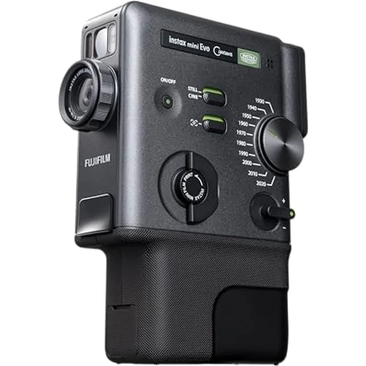 FUJIFILM instax mini Evo Cinema™, Hybride Sofortbildkamera mit Foto- und Videoaufnahme, Schwarz