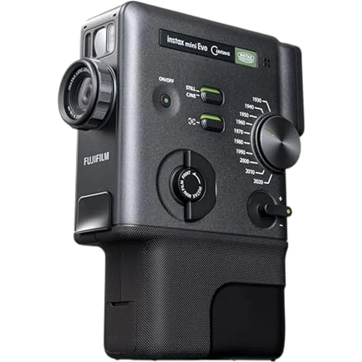FUJIFILM instax mini Evo Cinema™, Hybride Sofortbildkamera mit Foto- und Videoaufnahme, Schwarz – Bild 1