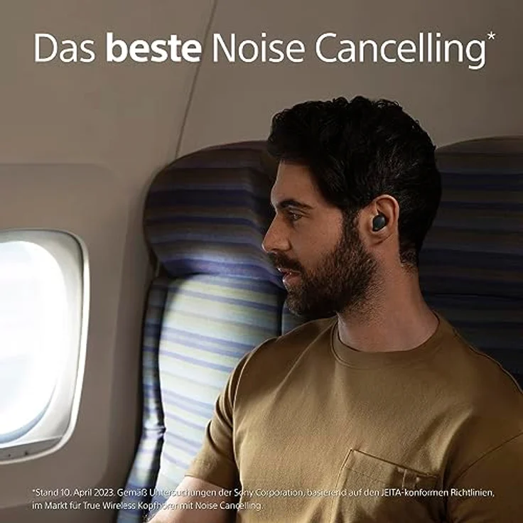 Sony WF-1000XM5 Kabellose Noise Cancelling Kopfhörer, Bluetooth, In-Ear-Kopfhörer, Mikrofon, bis zu 24 Stunden Akkulaufzeit, Schnellladefunktion, IPX4, iOS & Android kompatibel - Schwarz – Bild 3