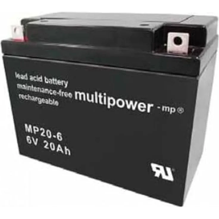 Multipower MP20-6 / 6V 20Ah Blei Akku AGM, Auto Batterie, blau – Bild 2