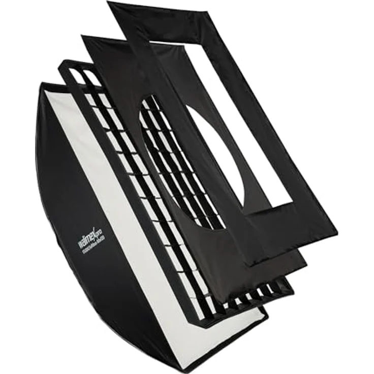 Walimex pro Studio Softbox 80x120cm, 360° drehbar, Schirmfunktion, inkl. Grid, Masken, Bowens Adapter, Transporttasche - ideal für Produkt- und Peoplefotografie – Bild 1