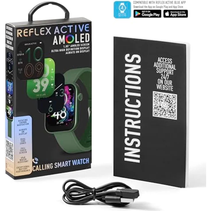 Reflex Active Smart Watch Series 40, AMOLED-Display, grüne Aluminium-Lünette – Bild 7