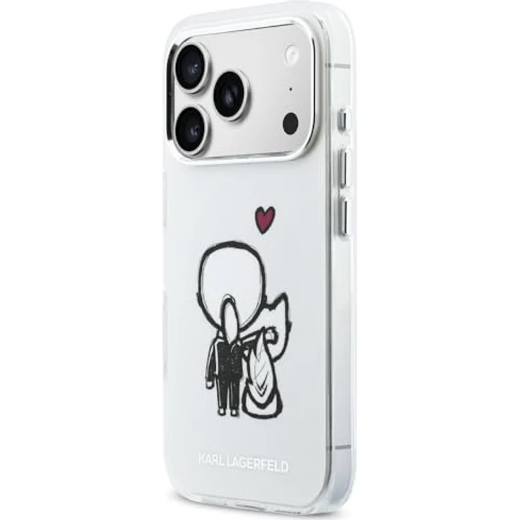 CG MOBILE Karl Lagerfeld Karl & Choupette Rückseite Hülle für iPhone 17 Pro, kompatibel mit MagSafe, Transparent, TPU/PC Material – Bild 2