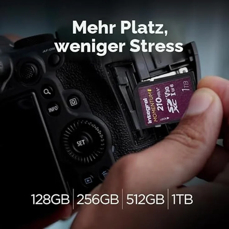 Integral Momentum I, 1 TB SDXC, UHS-I, Lesegeschwindigkeit 210 MB/s, Schreibgeschwindigkeit 180 MB/s, Class 3 (U3), Bordeaux – Bild 4