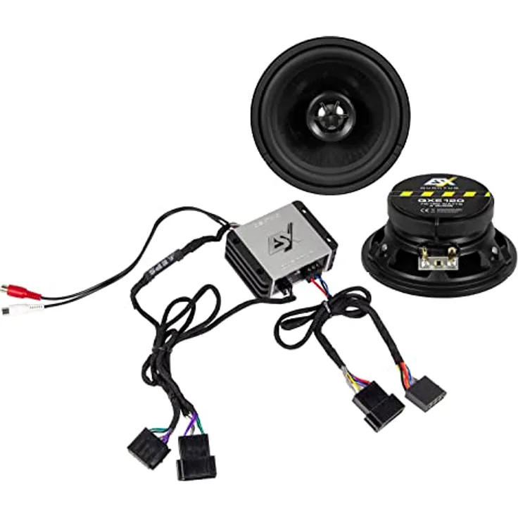 ESX ESX Q-W124, Aktives Soundsystem für Mercedes-Benz W124, 2-Kanal Class D Verstärker, 52/95 Watt RMS, 12 cm 2-Wege Lautsprecher