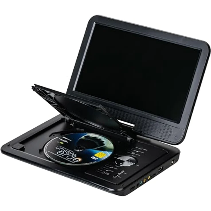 Reflexion DVD1025, Portabler DVD-Player mit DVB-T2 HD Tuner, integriertem Akku, 12V Auto-Adapter und PVR-Aufzeichnung – Bild 2