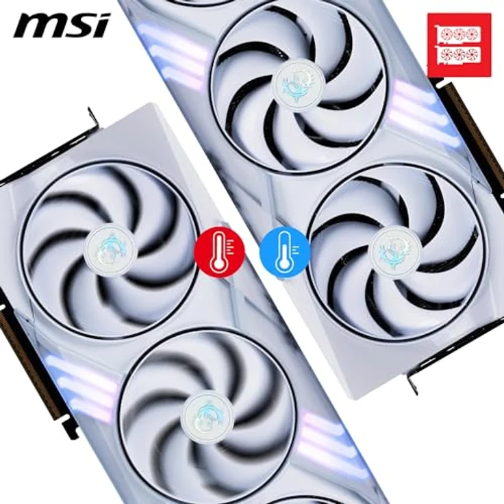 MSI GAMING GeForce RTX 5070 12G TRIO OC WHITE, 12 GB GDDR7, 192 Bit, 7680 x 4320 Pixel, PCI Express x16 5.0 – Bild 4