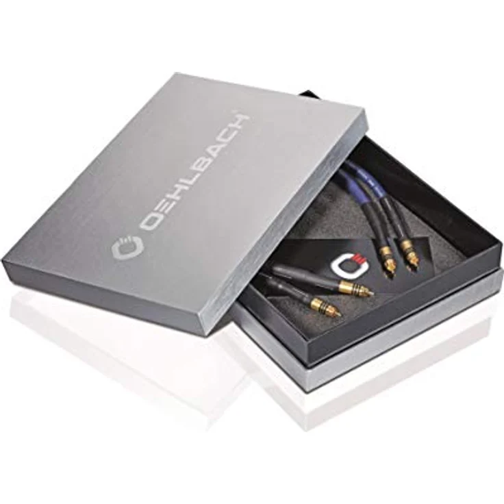 OEHLBACH XXL Series 1/100 - High-End Stereo Audio-Cinchkabel Set - Made in Germany- Mehrfach Schirmung, HPOCC Kupfer - 2 x 1m - blau – Bild 2