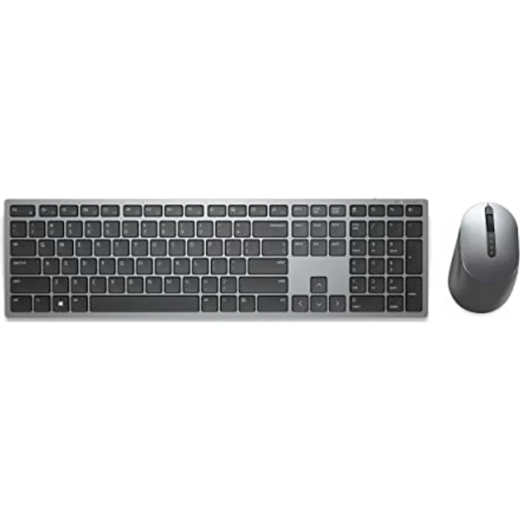 Dell KM7321W Kabellose Tastatur und Maus für UK-Multigeräte (QWERTY), 2,4 GHz, Bluetooth 5.0, 128 Bit AES-Verschlüsselung, 4000 DPI, Grau – Bild 2