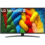 LG 50NANO81A6A, 50 Zoll 4K NanoCell Smart TV mit CI+ und 2x USB 2.0 Anschlüssen