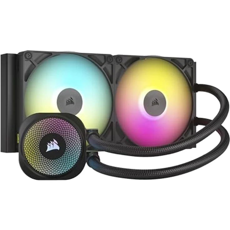 Corsair iCUE LINK TITAN 280 RX RGB Flüssig-CPU-Kühler – 280mm AIO – 2x RX140 RGB-Lüfter Schwarz. – Bild 1