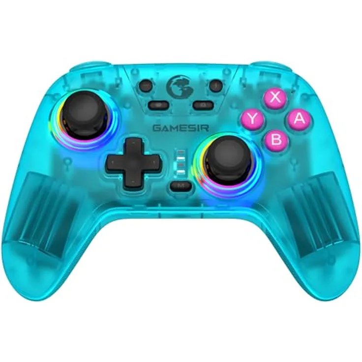 GameSir Nova Wireless Switch Pro Controller mit Hall-Effekt JoySticks, RGB LED, Turbo, programmierbar, Bewegungssteuerung, Wake Up Funktion (Grün)