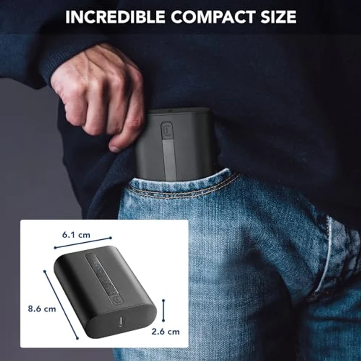 Cellularline Powerbank THUNDER 10000 mAh, schwarz – Bild 3