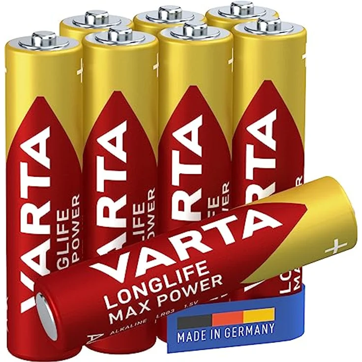 VARTA Longlife Max Power AAA Micro LR03 Batterie, Alkaline Batterien, ideal für Spielzeug und Alltagsgeräte (8er Pack) – Bild 2