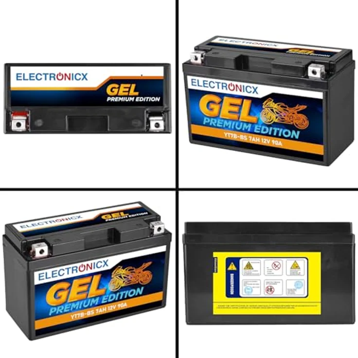 Electronicx GEL-YT7B-BS GEL Motorradbatterie, 7Ah 12V, wartungsfrei, auslaufsicher, rüttelfest, zyklenfest für Motorrad, Roller, Quad, ATV und Jetski – Bild 9